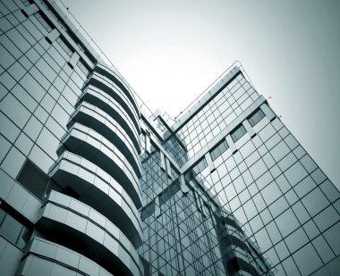 Çağdaş Cam skysc bina mimari dokulu bölmesi