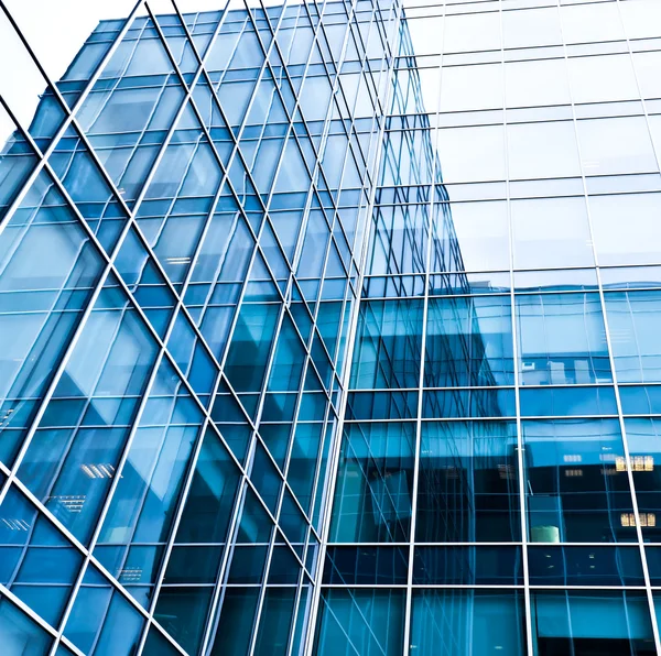 Blå konsistens av moderna glasvägg — Stockfoto