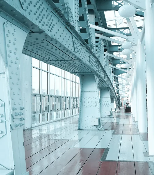 stock image Glazed corridor in office center