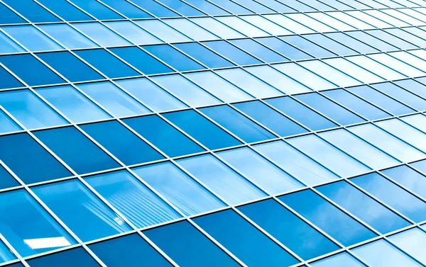 Fondo brillante de pared transparente de vidrio y construcción de acero — Foto de Stock