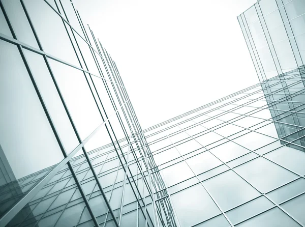 Transparent glass wall of contemporary skyscraper — Stock Photo, Image