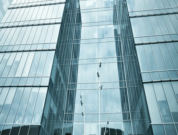 Μπλε γυαλί πολυόροφο κτίριο της επιχείρησης — Φωτογραφία Αρχείου