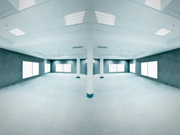 Salão moderno com placas vazias — Fotografia de Stock