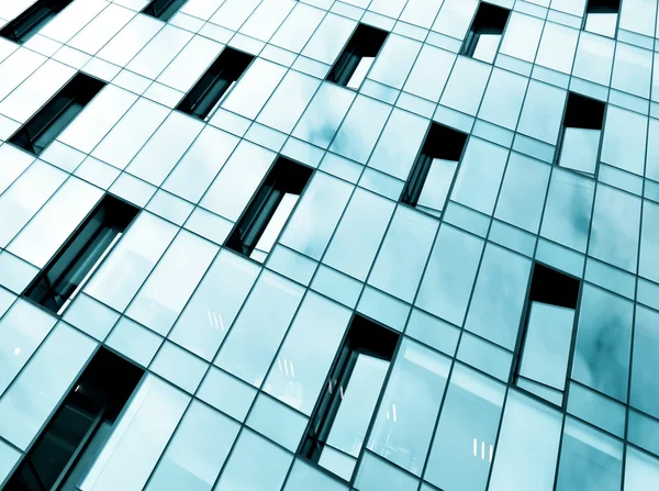 Glass pane of downtown property in futuristic modern style — Stock Photo, Image