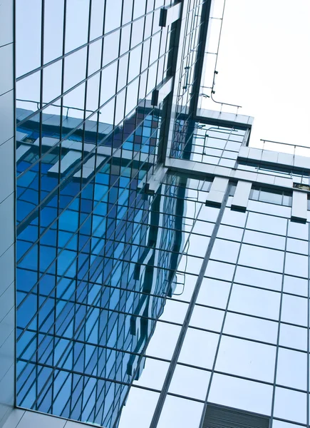 Modern glass skyscraper buildings in the morning — Stock Photo, Image