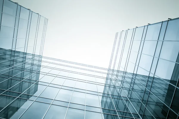 Disappearing luminosity glass office buildings in the morning, w — Stock Photo, Image