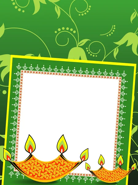 Carte de vœux pour la célébration de deepawali — Photo