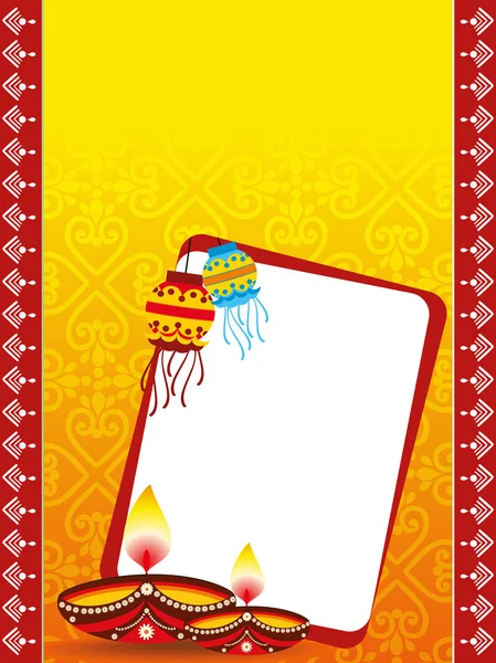 Deepawali celebracja karta z pozdrow. — Zdjęcie stockowe
