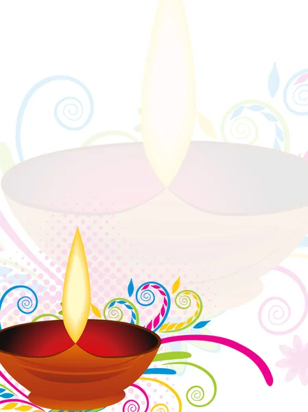 Carte de vœux vectorielle pour happy deepawali — Image vectorielle