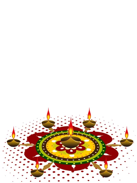 Tarjeta de felicitación de diseño de elegancia para diwali — Archivo Imágenes Vectoriales