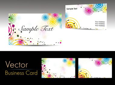 Set of business cards templates. clipart