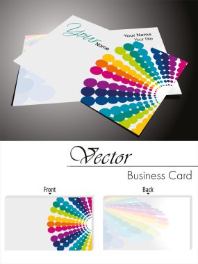 Set of two horizontal business cards - vector clipart