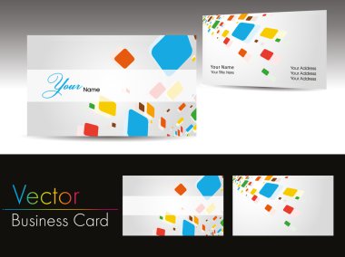 Set of colorful design business cards clipart