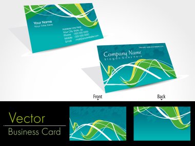 Set of modern business card templates clipart