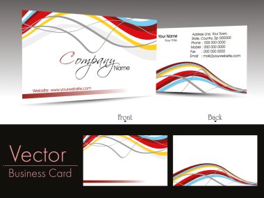 set of colorful vertical business cards in different styles clipart