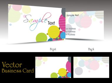 Set of modern business card templates clipart