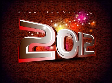 Vector for 2012 happy new year festival clipart