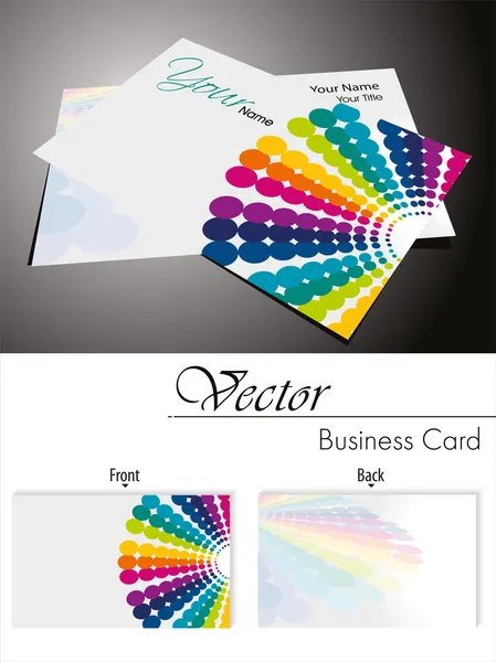 Conjunto de dos tarjetas de visita horizontales - vector — Vector de stock