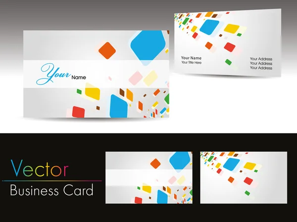 Conjunto de cartões de visita de design colorido — Vetor de Stock