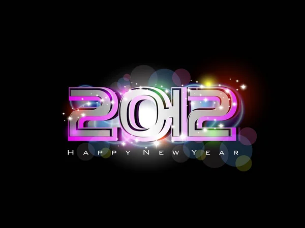 Vector voor 2012 gelukkig nieuw jaar — Stockvector