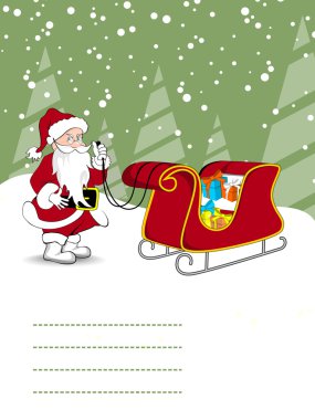 Merry christmas celebration card clipart