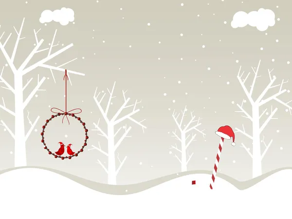 Concept artistique joyeux fond de Noël — Image vectorielle