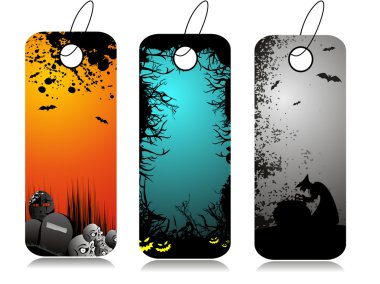 Cadılar Bayramı için ürkütücü kavramı vektör etiketi