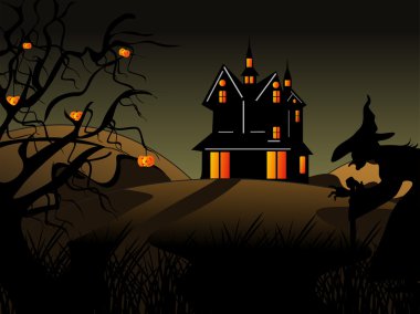 scary theme vector for halloween