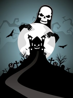 spooky background vector for halloween celebration clipart