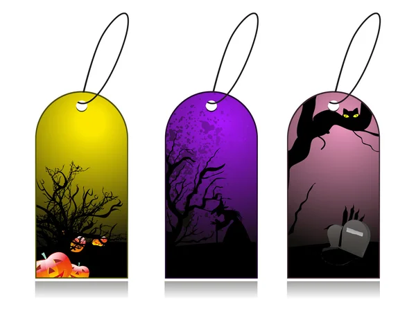 Vector conjunto de etiquetas de halloween — Archivo Imágenes Vectoriales