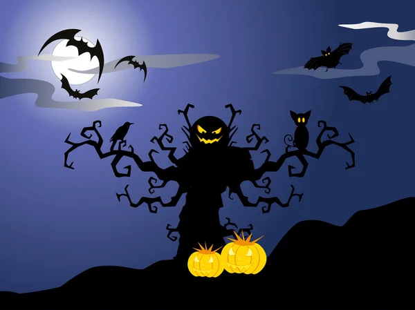 Vetor conceito assustador para halloween — Vetor de Stock