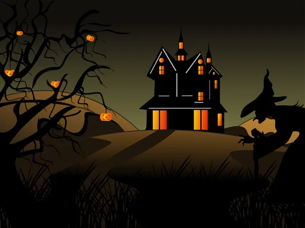 Scary theme vector for halloween — Stock Vector