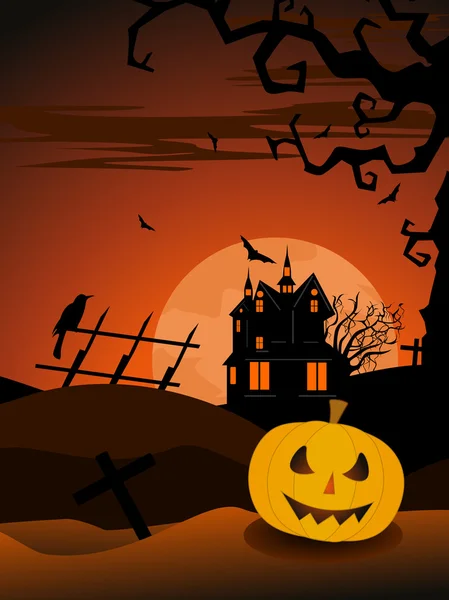 Spooky composición de Halloween — Vector de stock