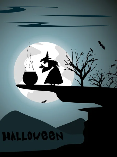 Halloween tema bakgrund — Stock vektor