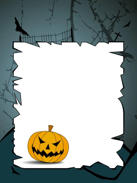 Banner concetto di zucca per Halloween — Vettoriale Stock