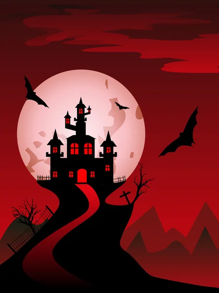 Ilustracja koncepcja upiorny Halloween — Wektor stockowy