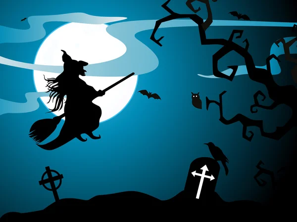 Halloween kísérteties téma vector — Stock Vector