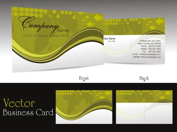 Vetor cartão de visita corporativa — Vetor de Stock