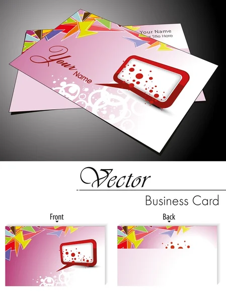 Jeu vectoriel de cartes de visite et de cartes cadeaux — Image vectorielle