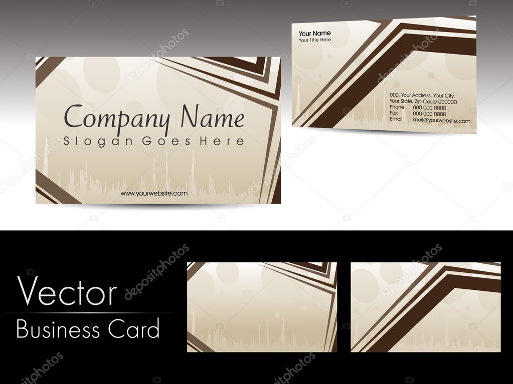 vector abstract design business card