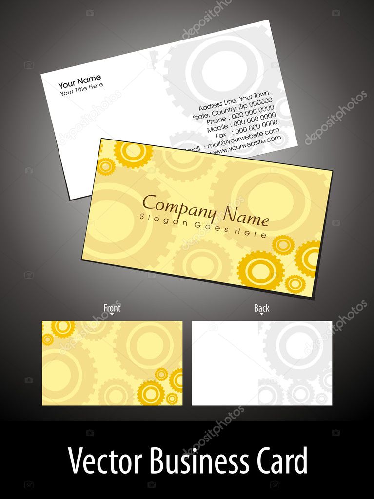 set of coporate sector business card