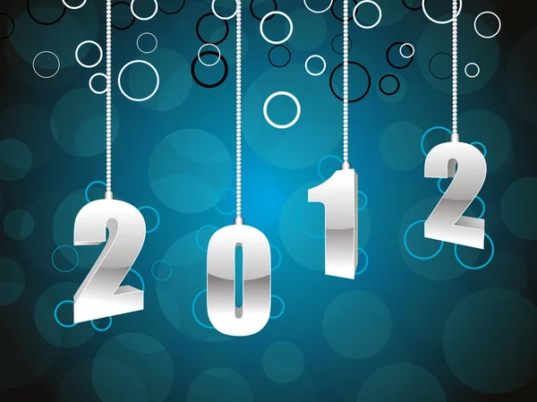 Κομψή σχεδίαση ευχετήρια κάρτα για τη γιορτή του 2012 — Διανυσματικό Αρχείο