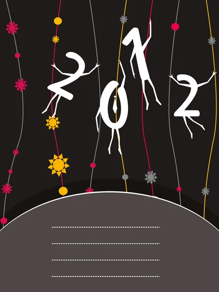 Boldog új évet üdvözlő kártyát — Stock Vector