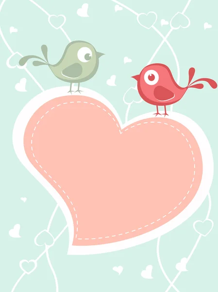 Amore uccelli vettoriale illustrazione — Vettoriale Stock