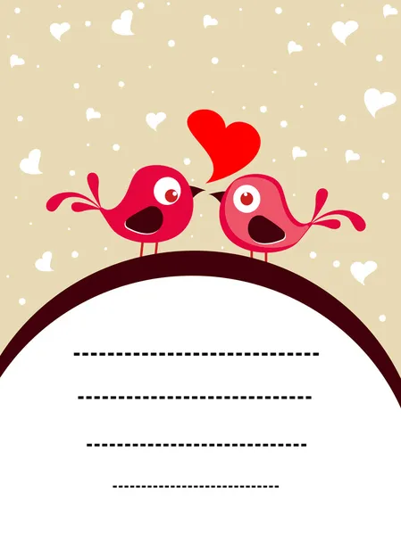 Διάνυσμα αγάπη πτηνά έννοια κάρτα — Διανυσματικό Αρχείο