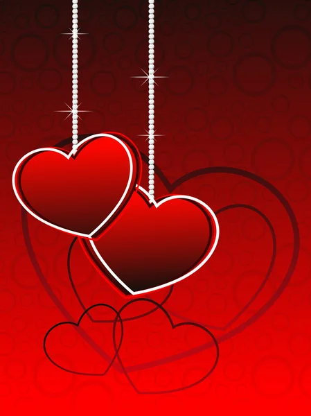 Vektor romantiskt hjärta tapeter — Stock vektor