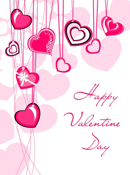 Tarjeta de felicitación de tema de amor para el día de San Valentín — Vector de stock