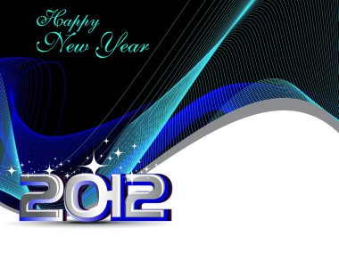 wave background for new year celebration clipart