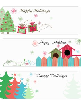 vector happy holidays banner clipart