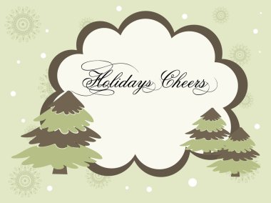 vector greeting card & invite card for holiday cheers clipart